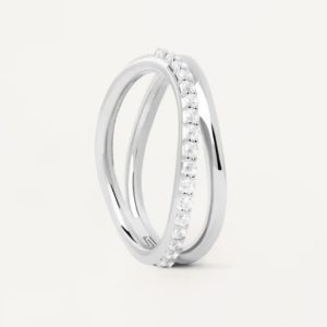 PDPAOLA TWISTER SILVER RING