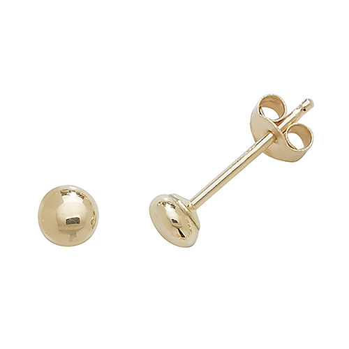 9ct gold button stud shop earrings