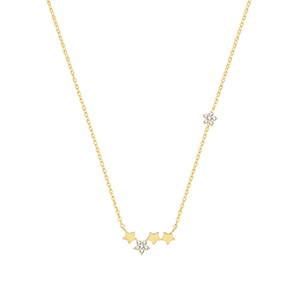 E.W Adams 9ct Gold Star Diamond Set Pendant Necklace, Yellow Gold at John  Lewis & Partners